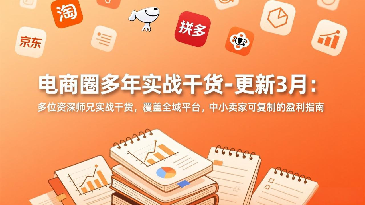 电商圈实战干货库:2022-2026全域平台盈利指南,中小卖家可复制打法